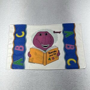 Vintage Barney ABC Standard Pillowcase Baby Bop Purple Dinosaur Lyons Group 1993